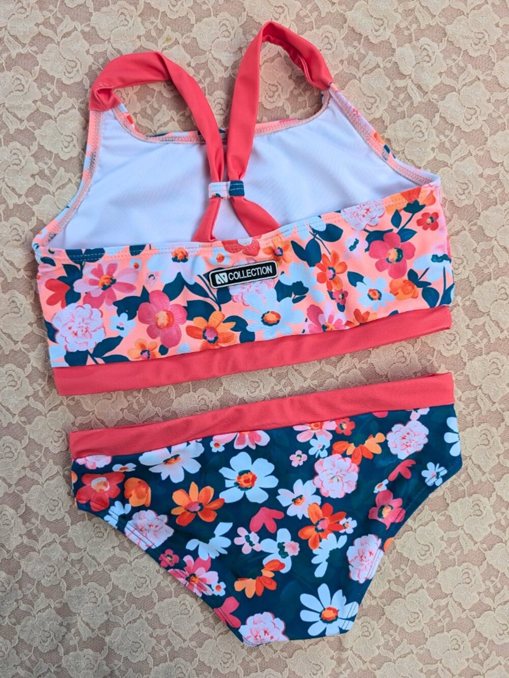 EUC Little Miss Muffin Nano 2 piece floral swimsuit youth 7 - Picture 4 of 4